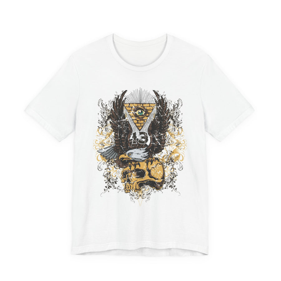Eagle & Skull Graphic Tee | Casual Wear, Gift for Men, Symbolic Shirt, Unique Design, Everyday Style
