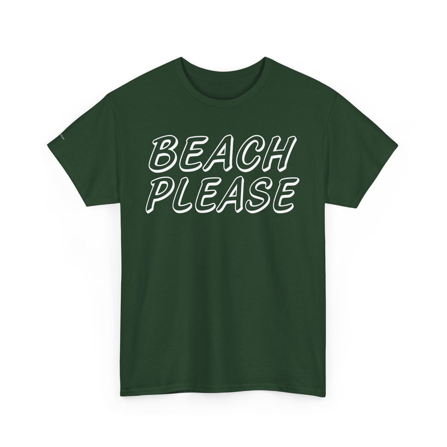 Beach Please Unisex Heavy Cotton Tee | Summer Vibes, Casual Wear, Vacation Essentials, Gift for Beach Lovers, Trendy Summer Shirt