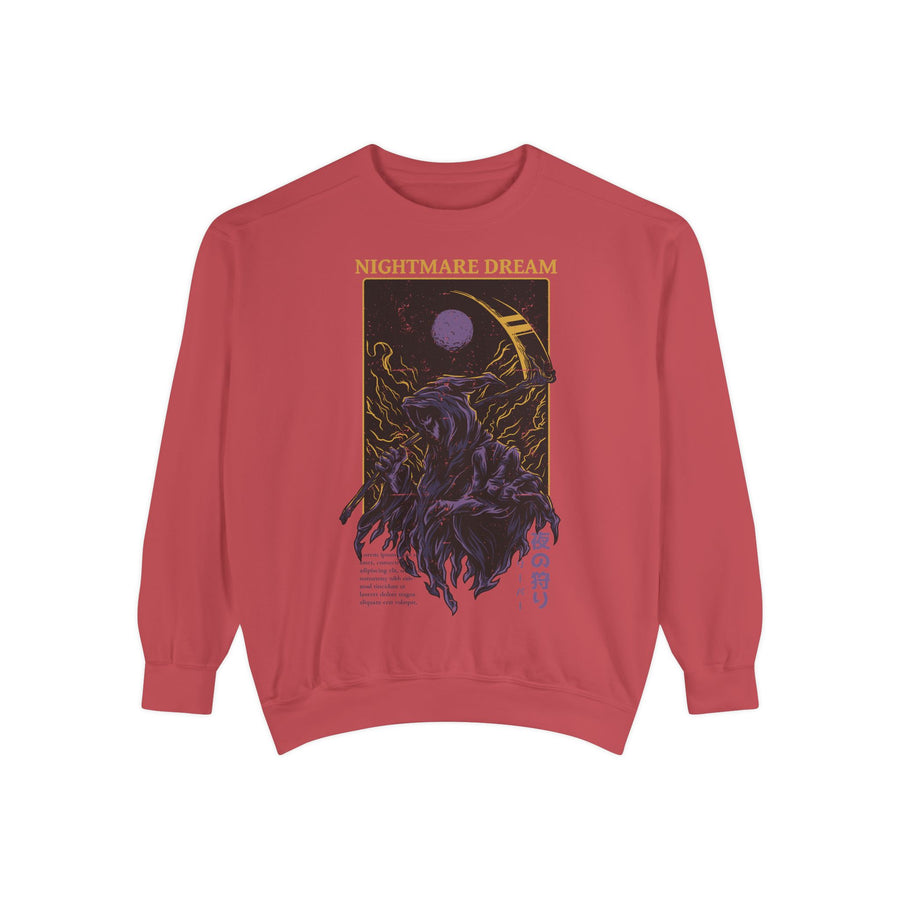 Nightmare Dream Unisex Sweatshirt, Cozy Graphic Pullover, Fall Fashion, Gift for Dreamers, Casual Lounge Wear
