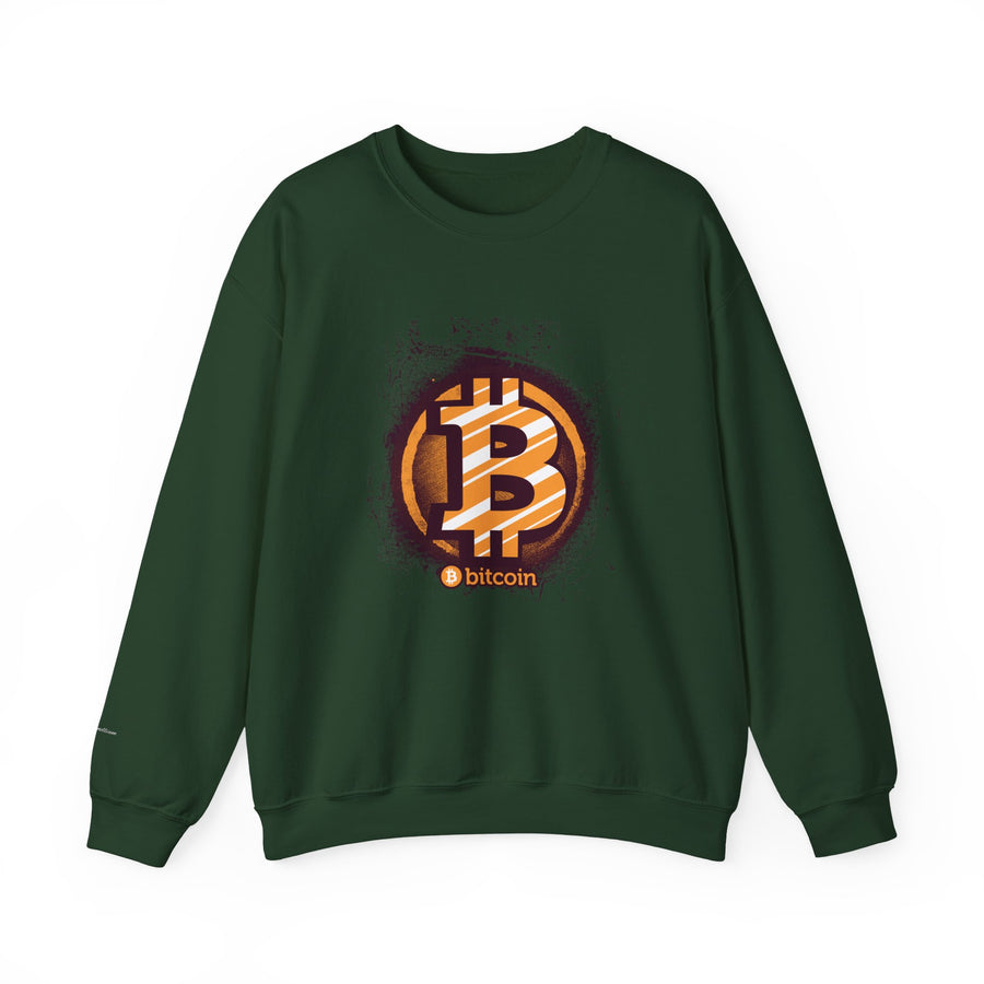Bitcoin Logo Crewneck Sweatshirt | Unisex Cryptocurrency Apparel, Gift for Crypto Lovers, Casual Streetwear, Cryptocurrency Sweatshirt