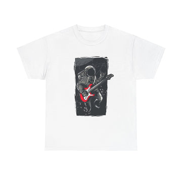 Astronaut Guitarist Unisex Tee, Cool Music Shirt, Space Lover Gift, Concert Apparel, Casual Outfit, Unique Graphic Tee