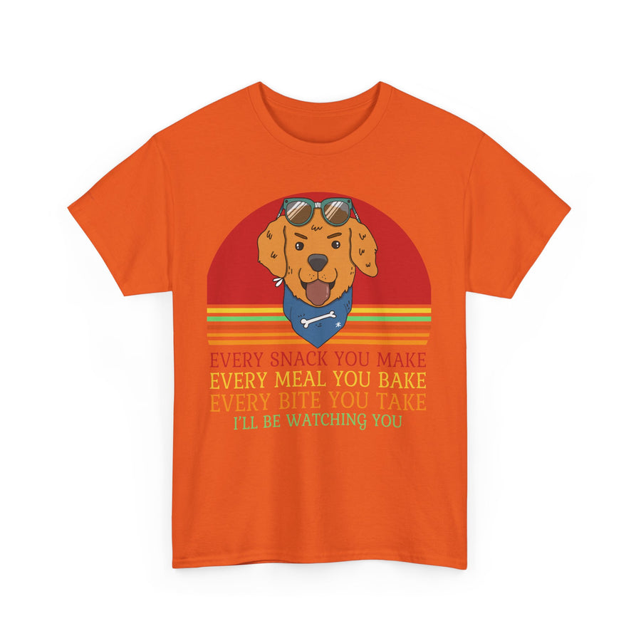 Watchful Dog Snack Lover Tee, Cute Pet Shirt Gift, Animal Lover Humor T-Shirt, Dog Mom Apparel, Funny Gift for Dog Owners