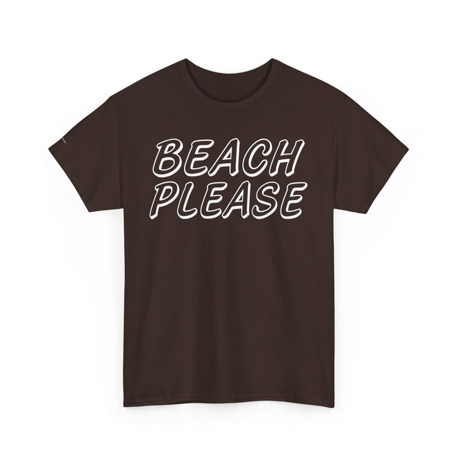 Beach Please Unisex Heavy Cotton Tee | Summer Vibes, Casual Wear, Vacation Essentials, Gift for Beach Lovers, Trendy Summer Shirt