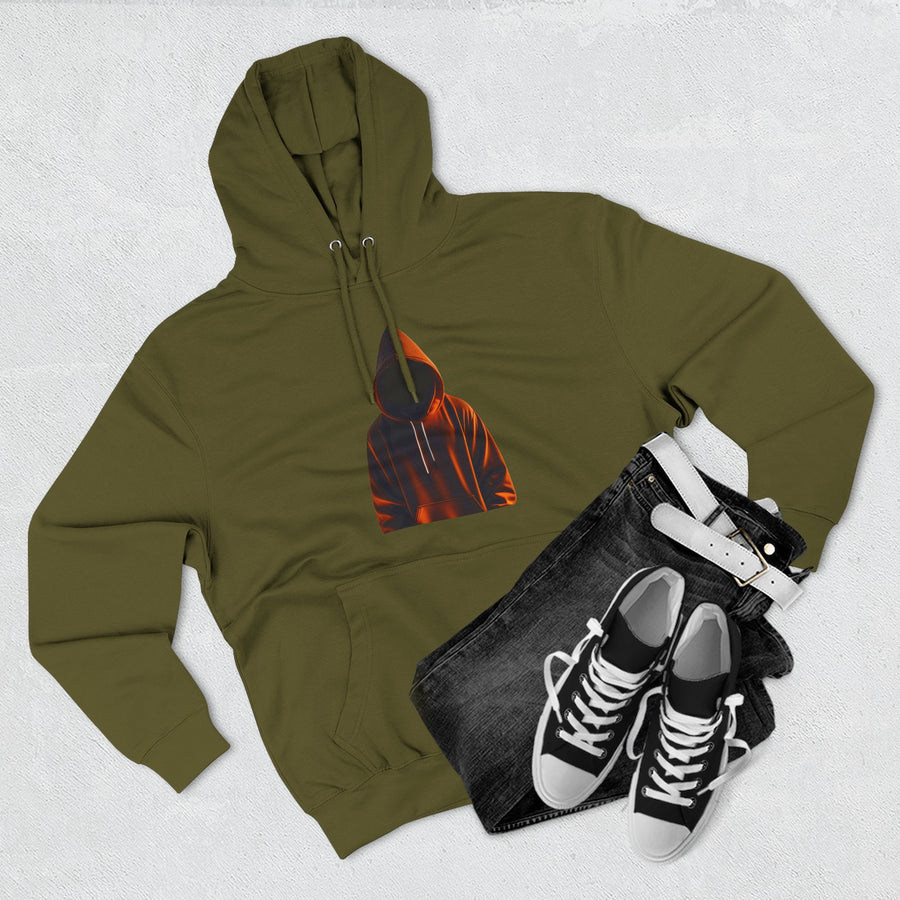 Cozy Three-Panel Fleece Hoodie for All Seasons, Unisex Graphic Sweatshirt, Casual Layering, Gifting for Friends & Family