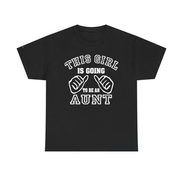 Aunt Announcement Unisex Heavy Cotton Tee, Pregnancy Reveal Shirt, Gift for New Aunts, Baby Shower Gift, Family Gathering Tee