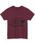 Funny Quote Tee with Heart, Unisex Heavy Cotton Shirt, Casual Wear, Gift for Friends, Birthday, Humor, Everyday Apparel