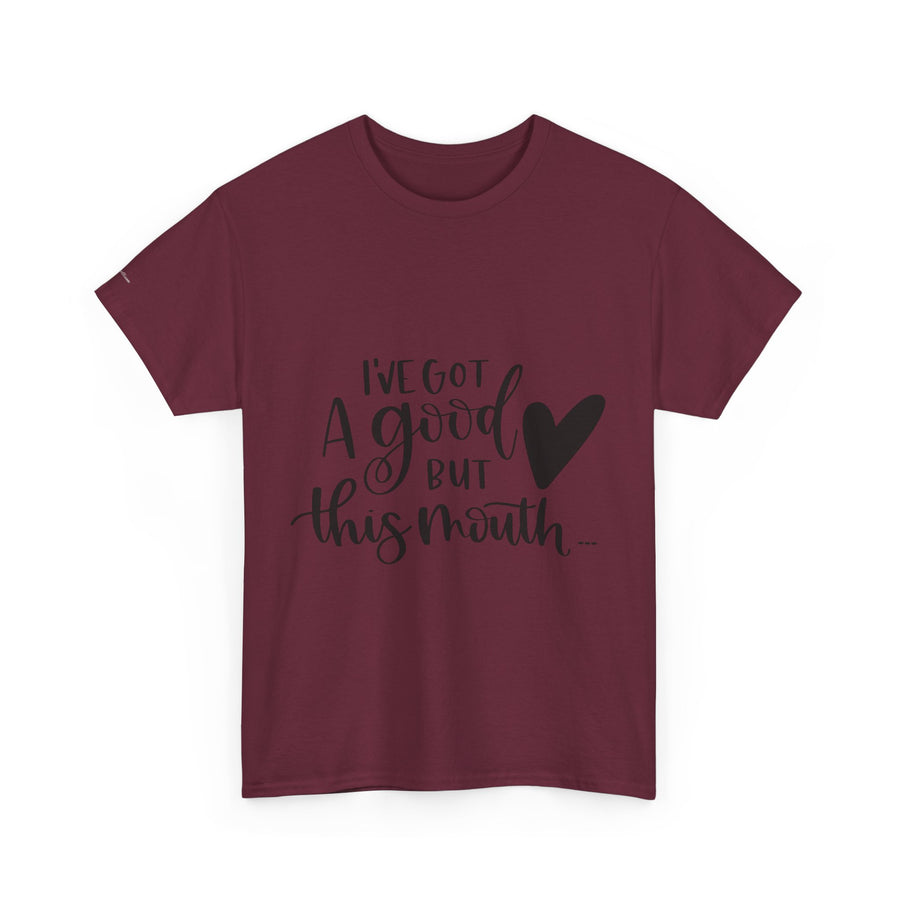 Funny Quote Tee with Heart, Unisex Heavy Cotton Shirt, Casual Wear, Gift for Friends, Birthday, Humor, Everyday Apparel