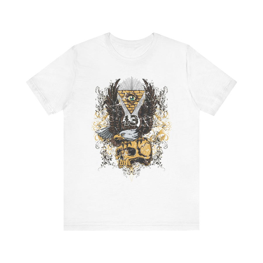 Eagle & Skull Graphic Tee | Casual Wear, Gift for Men, Symbolic Shirt, Unique Design, Everyday Style