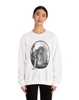 Gothic Art Sweatshirt, Cozy Unisex Crewneck, Dark Aesthetic Clothing, Unique Gifts for Her, Halloween Fashion, Casual Layering