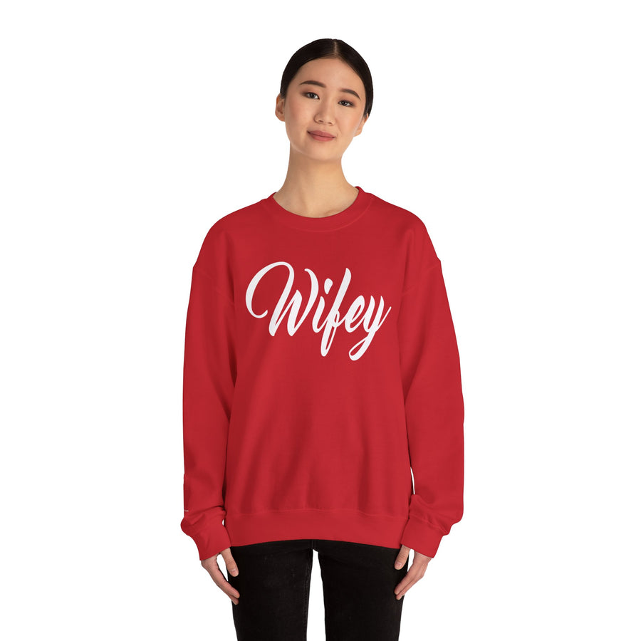 Wifey Sweatshirt, Cozy Crewneck for Newlyweds, Wedding Gift, Bride Appreciation, Casual Loungewear, Gift for Her