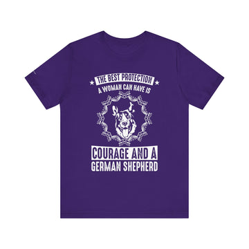 German Shepherd Protection Tee, Dog Lover Shirt, Pet Owner Gift, Courage Quote Tee, Funny Dog T-Shirt