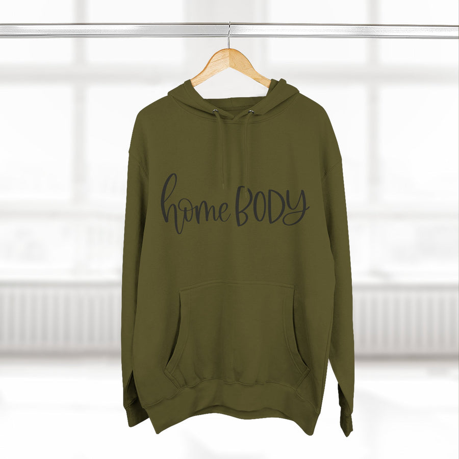 Home Body Fleece Hoodie, Cozy Sweatshirt Gift, Relaxed Casual Wear, Perfect for Lounging, Great for Homebodies