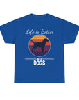 Retro Dog Lover Tee, Unisex Cotton T-Shirt, Gift for Dog Owners, Vintage Style Pet Apparel, Outdoor Adventure Shirt