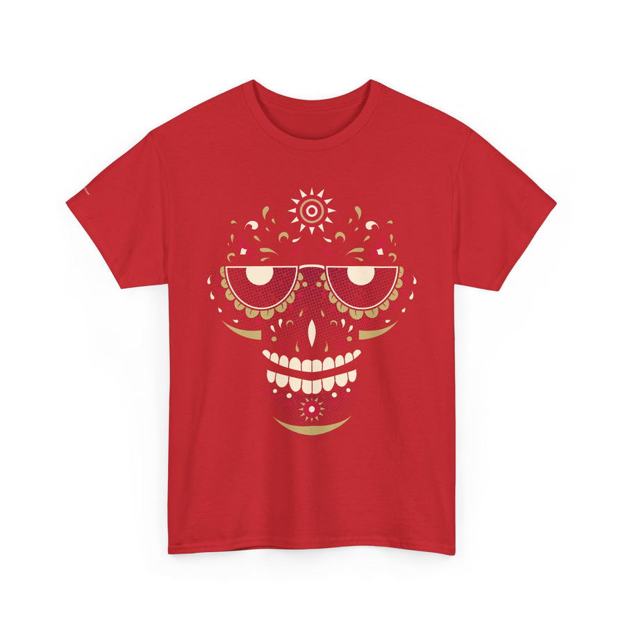 Sugar Skull Graphic Tee, Unisex T-Shirt for Day of the Dead, Halloween, Festive Casual Wear, Unique Gift Idea
