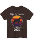 Retro Dog Lover Tee, Unisex Cotton T-Shirt, Gift for Dog Owners, Vintage Style Pet Apparel, Outdoor Adventure Shirt