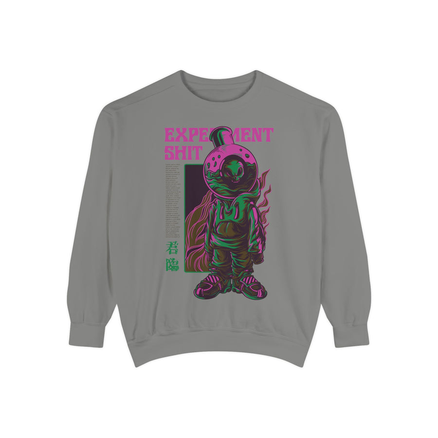 Garment-Dyed Sweatshirt - Street Art Inspired, Unisex, Cool Vibe, Perfect for Casual Wear, Gift for Art Lovers, Trendy Fashion Statement