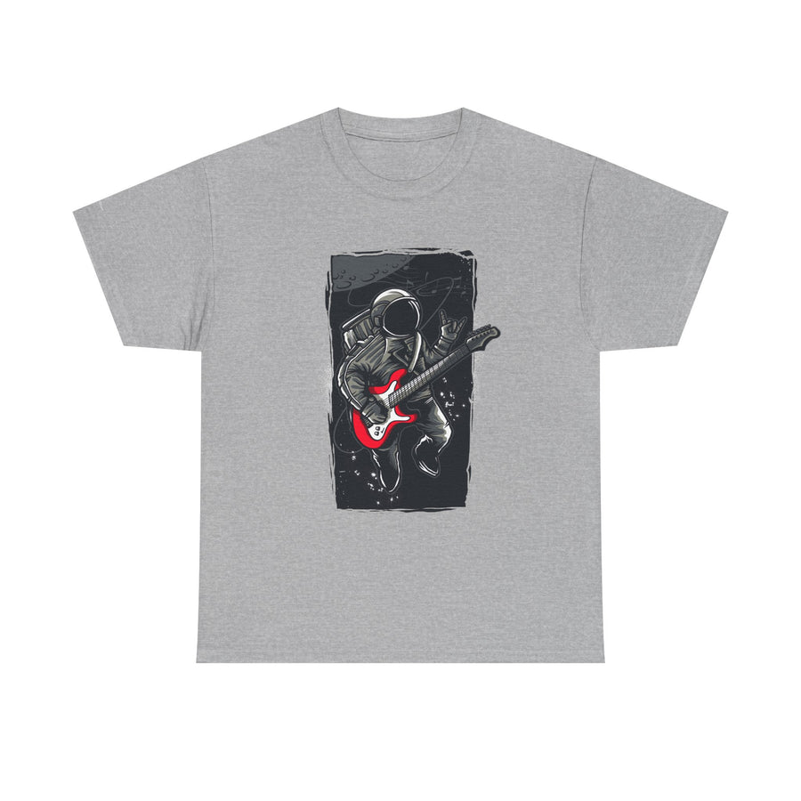 Astronaut Guitarist Unisex Tee, Cool Music Shirt, Space Lover Gift, Concert Apparel, Casual Outfit, Unique Graphic Tee