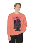 Garment-Dyed Sweatshirt - Street Art Inspired, Unisex, Cool Vibe, Perfect for Casual Wear, Gift for Art Lovers, Trendy Fashion Statement