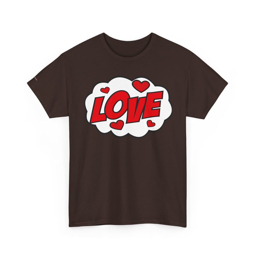 Unisex Love Graphic Tee | Valentine's Day Gift, Couple's Tee, Friends Gift, Casual Wear, Heart Design