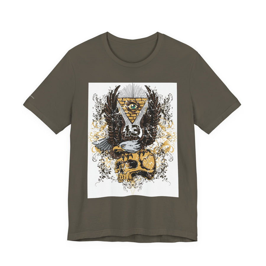 Eagle & Skull Graphic Tee | Casual Wear, Gift for Men, Symbolic Shirt, Unique Design, Everyday Style