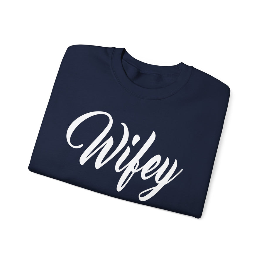 Wifey Sweatshirt, Cozy Crewneck for Newlyweds, Wedding Gift, Bride Appreciation, Casual Loungewear, Gift for Her