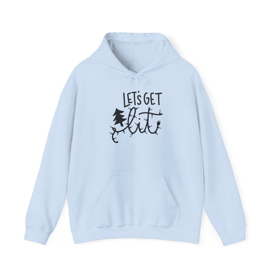 Unisex Hooded Sweatshirt - "Let's Get Lit" for Cozy Winter Nights, Perfect for Holiday Gatherings, Parties, Gifts, and Everyday Wear