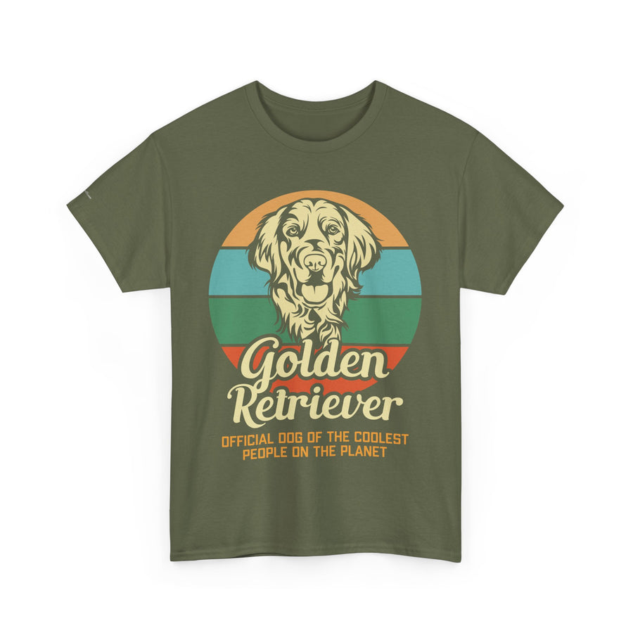 Golden Retriever Dog Lover Tee, Unisex Heavy Cotton T-Shirt, Gift for Dog Owners, Pet Lover Apparel, Cute Dog Graphic Shirt
