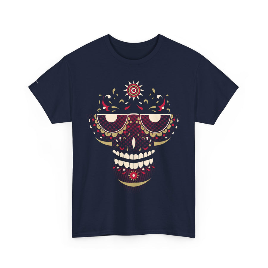 Sugar Skull Graphic Tee, Unisex T-Shirt for Day of the Dead, Halloween, Festive Casual Wear, Unique Gift Idea