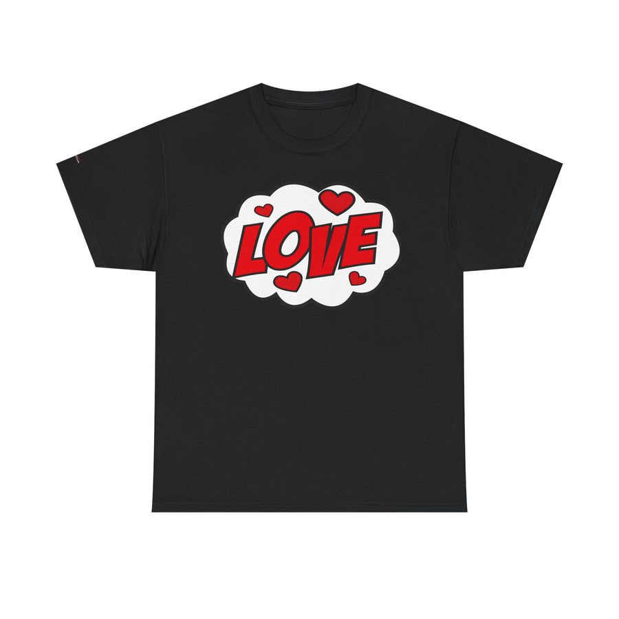 Unisex Love Graphic Tee | Valentine's Day Gift, Couple's Tee, Friends Gift, Casual Wear, Heart Design