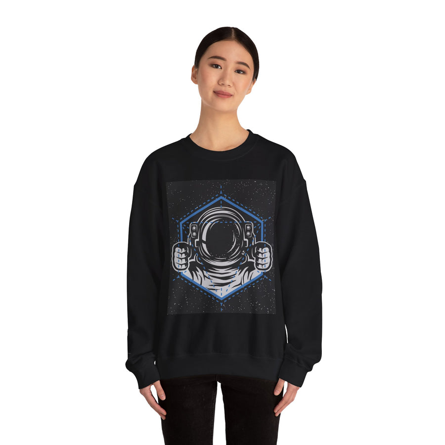 Cosmic Vibes Sweatshirt | Unisex Space Themed Crewneck | Perfect for Astronaut Lovers, Unique Gift, Casual Wear, Cozy Style