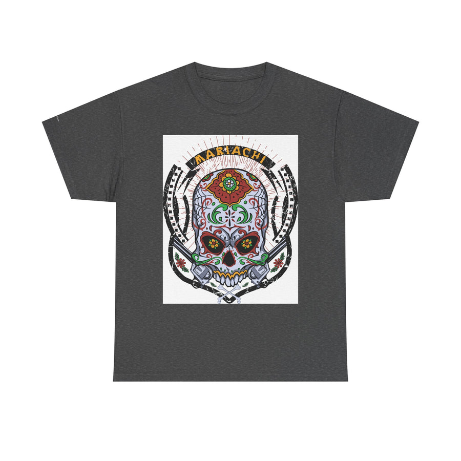 Skull Art Unisex Heavy Cotton Tee | Graphic Tee, Gift for Him/Her, Casual Wear, Festival Shirt, Halloween Costume