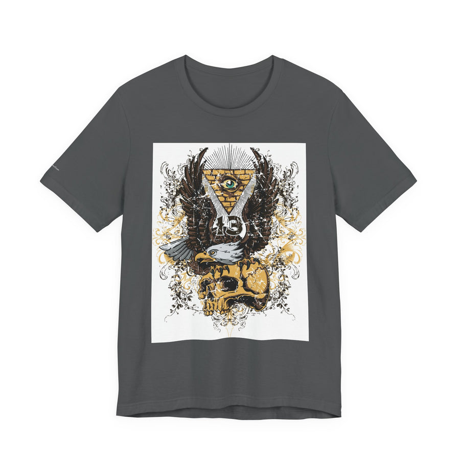 Eagle & Skull Graphic Tee | Casual Wear, Gift for Men, Symbolic Shirt, Unique Design, Everyday Style