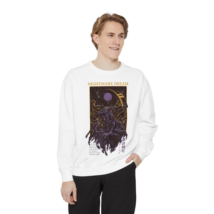 Nightmare Dream Unisex Sweatshirt, Cozy Graphic Pullover, Fall Fashion, Gift for Dreamers, Casual Lounge Wear
