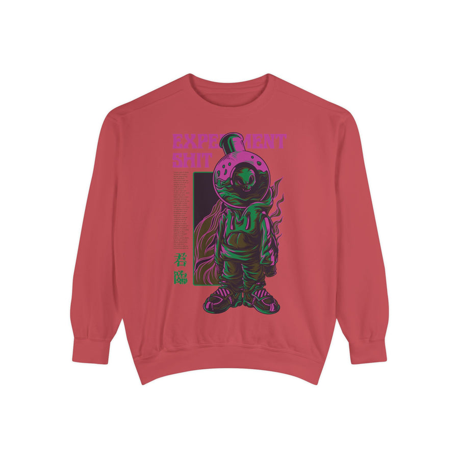 Garment-Dyed Sweatshirt - Street Art Inspired, Unisex, Cool Vibe, Perfect for Casual Wear, Gift for Art Lovers, Trendy Fashion Statement