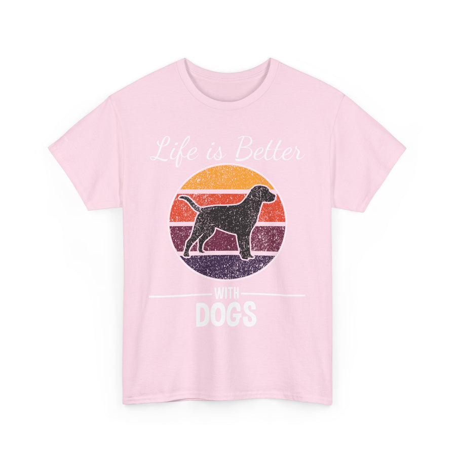 Retro Dog Lover Tee, Unisex Cotton T-Shirt, Gift for Dog Owners, Vintage Style Pet Apparel, Outdoor Adventure Shirt