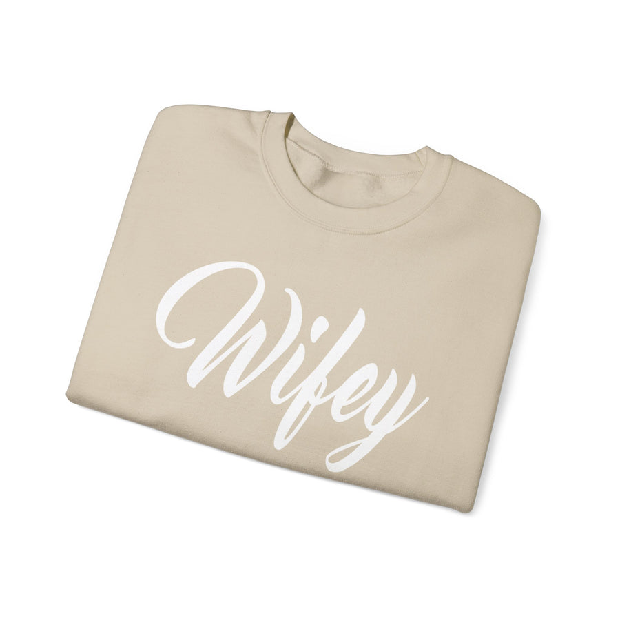 Wifey Sweatshirt, Cozy Crewneck for Newlyweds, Wedding Gift, Bride Appreciation, Casual Loungewear, Gift for Her