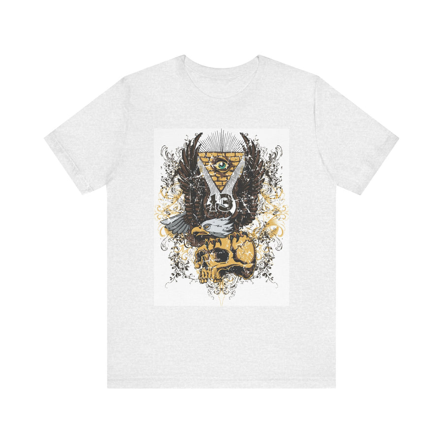 Eagle & Skull Graphic Tee | Casual Wear, Gift for Men, Symbolic Shirt, Unique Design, Everyday Style