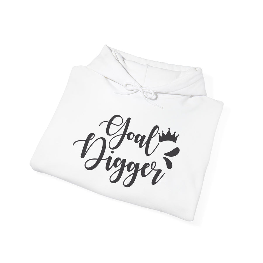 Goal Digger Motivational Hoodie | Unisex Heavy Blend Sweatshirt | Gift for Entrepreneurs, Students, Inspiration, Self-Love, Goals