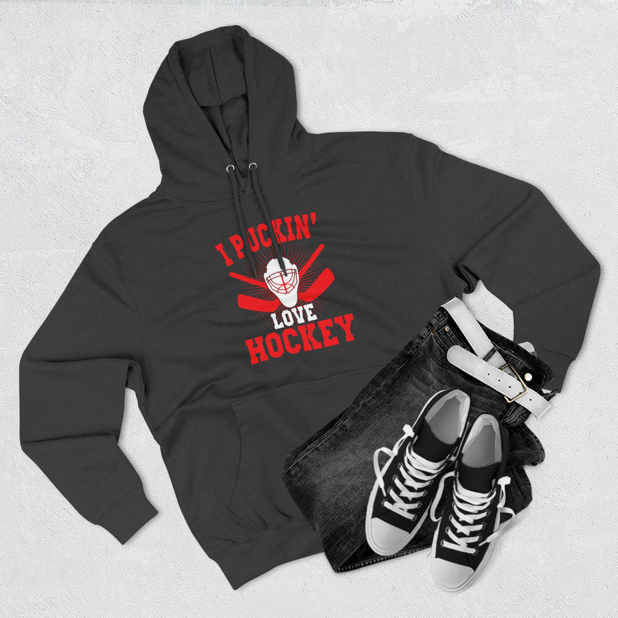 I Pickin' Love Hockey Hoodie | Cozy Sports Fleece Sweatshirt | Perfect for Hockey Fans, Game Day, Gifts, Winter Wear, Sports Apparel