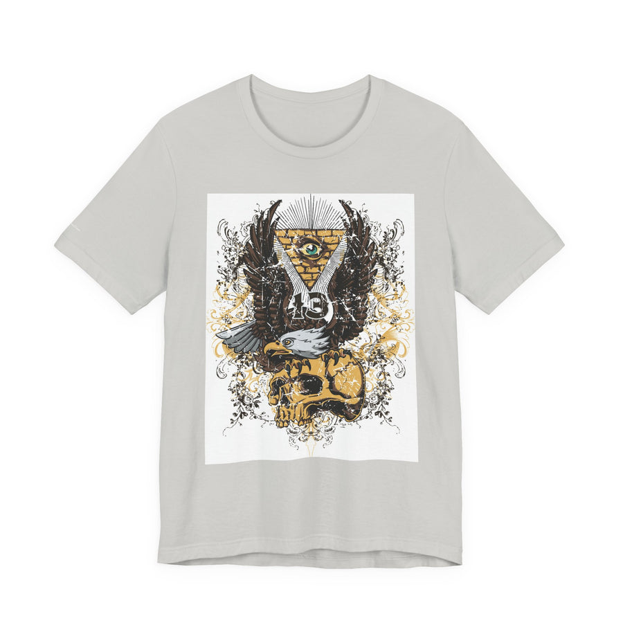 Eagle & Skull Graphic Tee | Casual Wear, Gift for Men, Symbolic Shirt, Unique Design, Everyday Style