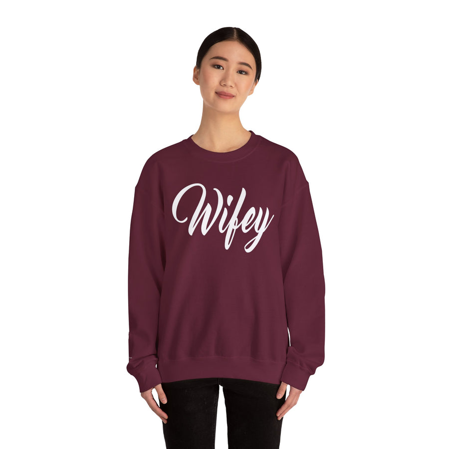 Wifey Sweatshirt, Cozy Crewneck for Newlyweds, Wedding Gift, Bride Appreciation, Casual Loungewear, Gift for Her