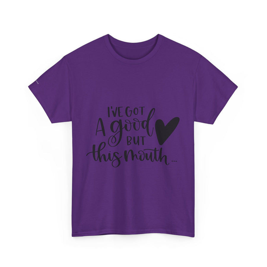 Funny Quote Tee with Heart, Unisex Heavy Cotton Shirt, Casual Wear, Gift for Friends, Birthday, Humor, Everyday Apparel