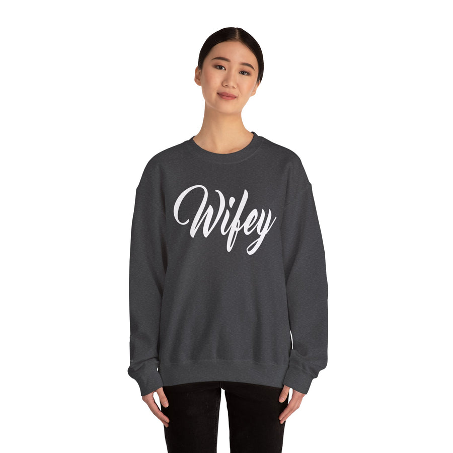 Wifey Sweatshirt, Cozy Crewneck for Newlyweds, Wedding Gift, Bride Appreciation, Casual Loungewear, Gift for Her
