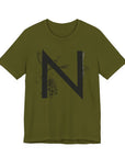 Nature-Inspired Initial Tee, Unisex T-Shirt for Nature Lovers, Personalized Gift, Graphic Tee for Casual Wear, Eco-Friendly Apparel