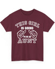 Aunt Announcement Unisex Heavy Cotton Tee, Pregnancy Reveal Shirt, Gift for New Aunts, Baby Shower Gift, Family Gathering Tee