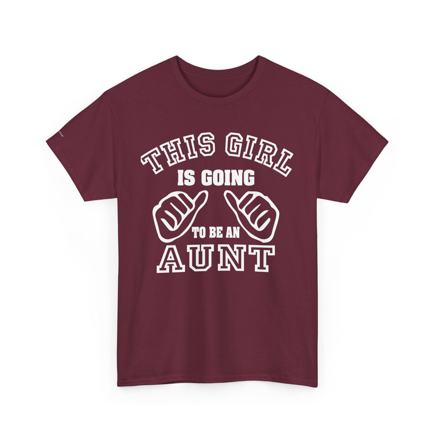 Aunt Announcement Unisex Heavy Cotton Tee, Pregnancy Reveal Shirt, Gift for New Aunts, Baby Shower Gift, Family Gathering Tee