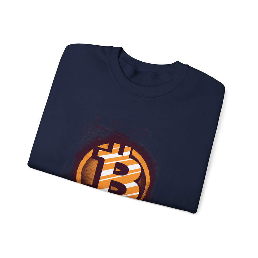 Bitcoin Logo Crewneck Sweatshirt | Unisex Cryptocurrency Apparel, Gift for Crypto Lovers, Casual Streetwear, Cryptocurrency Sweatshirt