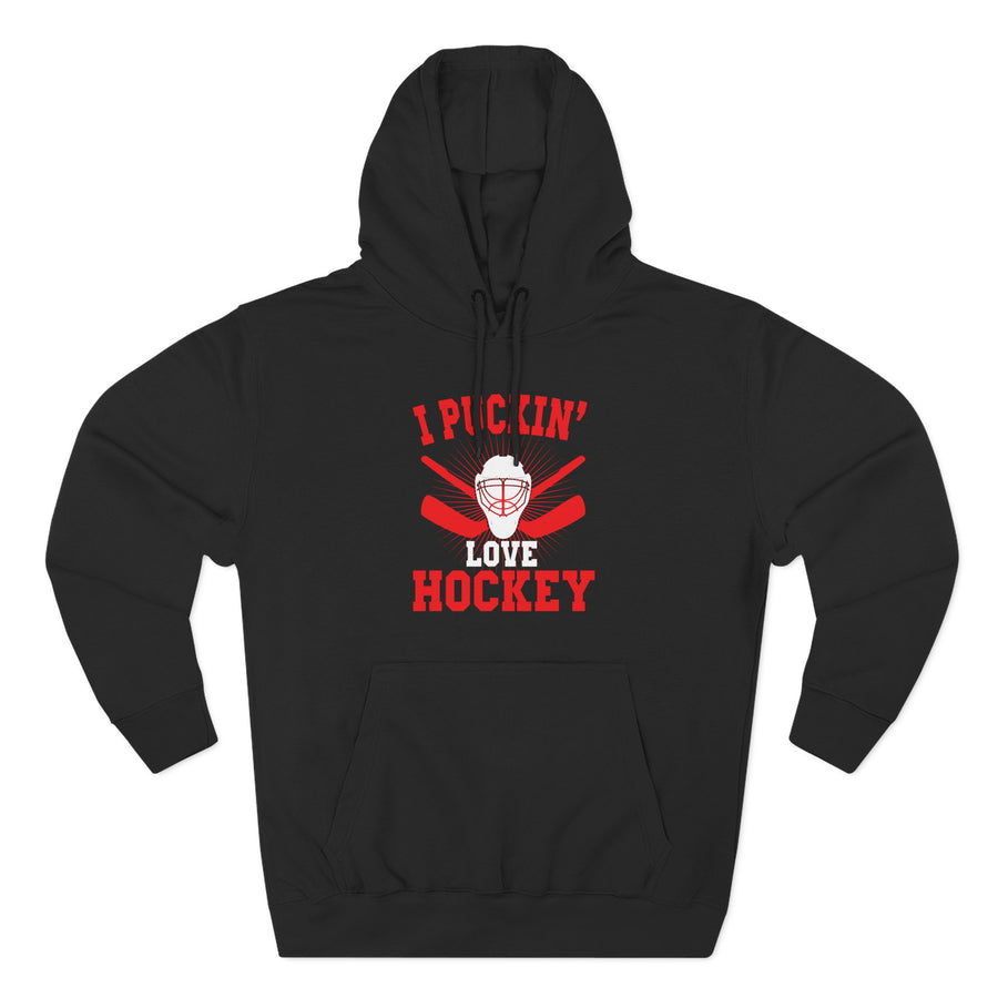 I Pickin' Love Hockey Hoodie | Cozy Sports Fleece Sweatshirt | Perfect for Hockey Fans, Game Day, Gifts, Winter Wear, Sports Apparel