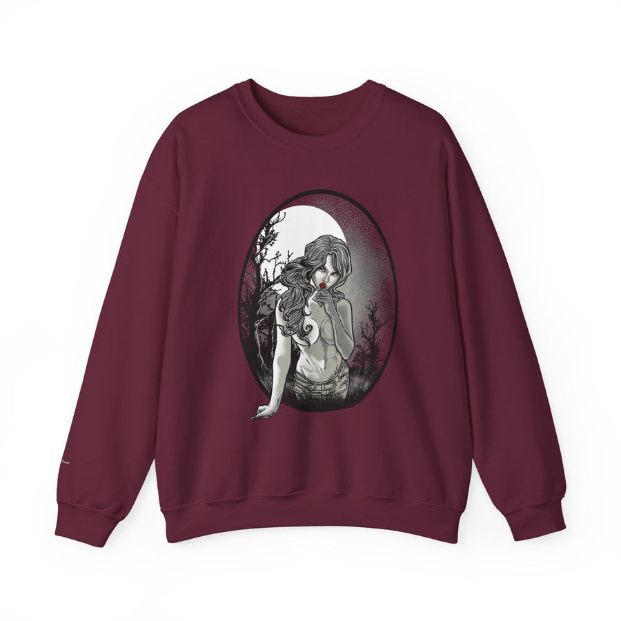 Gothic Art Sweatshirt, Cozy Unisex Crewneck, Dark Aesthetic Clothing, Unique Gifts for Her, Halloween Fashion, Casual Layering