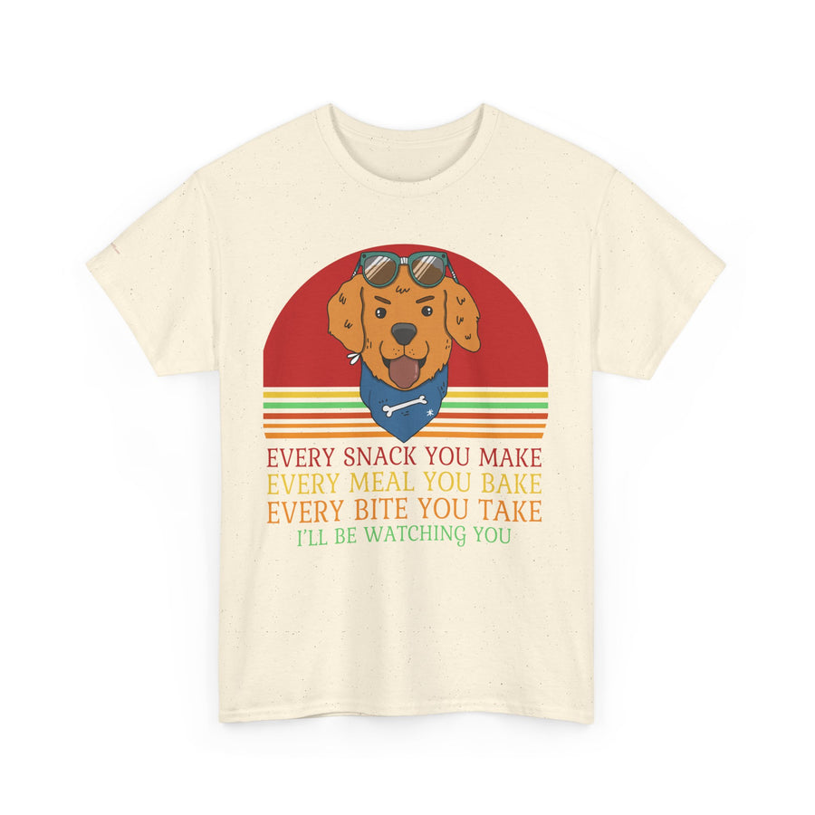 Watchful Dog Snack Lover Tee, Cute Pet Shirt Gift, Animal Lover Humor T-Shirt, Dog Mom Apparel, Funny Gift for Dog Owners